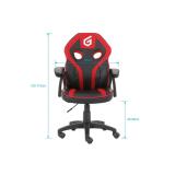 Conceptronic - EYOTA06R silla para videojuegos Silla para videojuegos de PC Asiento acolchado Negro, Rojo