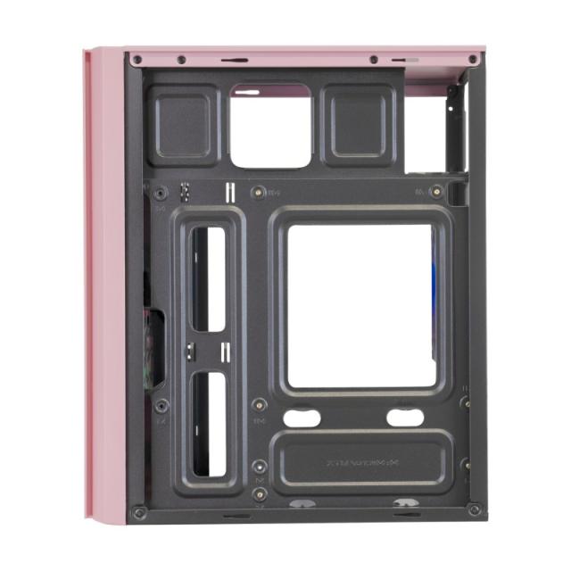 Mars Gaming - MC300P Rosa, Caja PC Micro ATX, Cristal Templado, Frontal MESH, 3xVentilador FRGB