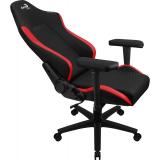 Aerocool - CROWNBR Rojo, Silla Gaming Ergonómica, Cojines Ajustables, Cuero Sintético Premium