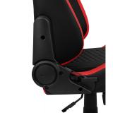 Aerocool - CROWNBR Rojo, Silla Gaming Ergonómica, Cojines Ajustables, Cuero Sintético Premium