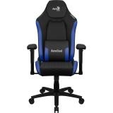 Aerocool - CROWNBB Azul, Silla Gaming Ergonómica, Cojines Ajustables, Cuero Sintético Premium