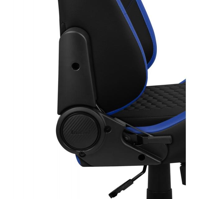 Aerocool - CROWNBB Azul, Silla Gaming Ergonómica, Cojines Ajustables, Cuero Sintético Premium