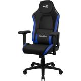 Aerocool - CROWNBB Azul, Silla Gaming Ergonómica, Cojines Ajustables, Cuero Sintético Premium