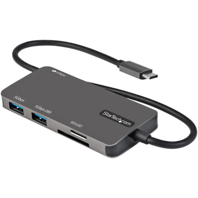 StarTech.com - Adaptador Multipuertos USB C - USB C a HDMI de 4K - 100W de Entrega de Alimentación PD - SD - MicroSD - Hub Ladró