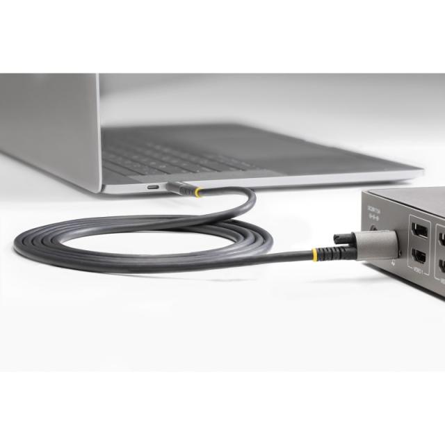 StarTech.com - Cable de 1m USB-C con Tornillo Superior de Fijación -10Gbps - Cable Tipo C USB 3.2 Gen 2 - con Carga por Entrega