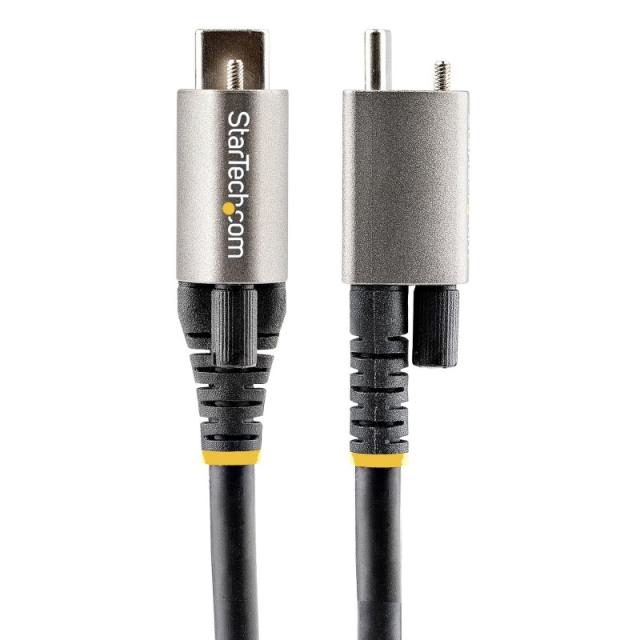 StarTech.com - Cable de 1m USB-C con Tornillo Superior de Fijación -10Gbps - Cable Tipo C USB 3.2 Gen 2 - con Carga por Entrega