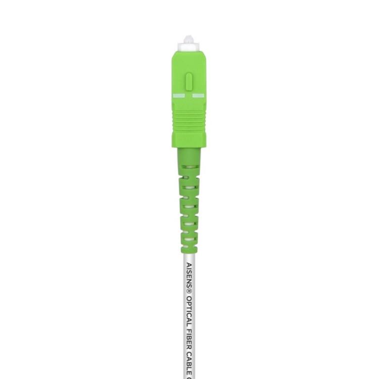 AISENS - Cable Fibra Óptica Latiguillo G657A2 3.0 9/125 SMF Simplex CPR DCA LSZH, SC/APC-SC/APC, Blanco, 3.0 m