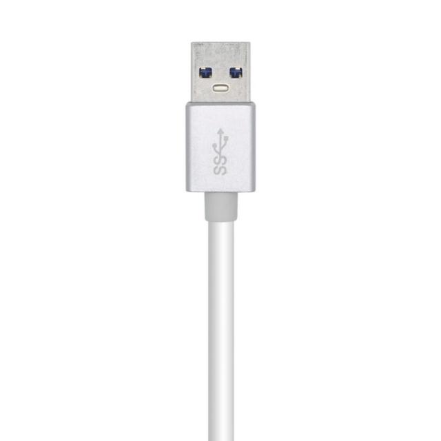 AISENS - Conversor USB 3.0 A Ethernet Gigabit 10/100/1000 Mbps, 15 cm