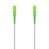 AISENS - Cable Fibra Óptica Latiguillo G657A2 3.0 9/125 SMF Simplex CPR DCA LSZH, SC/APC-SC/APC, Blanco, 2.0 m