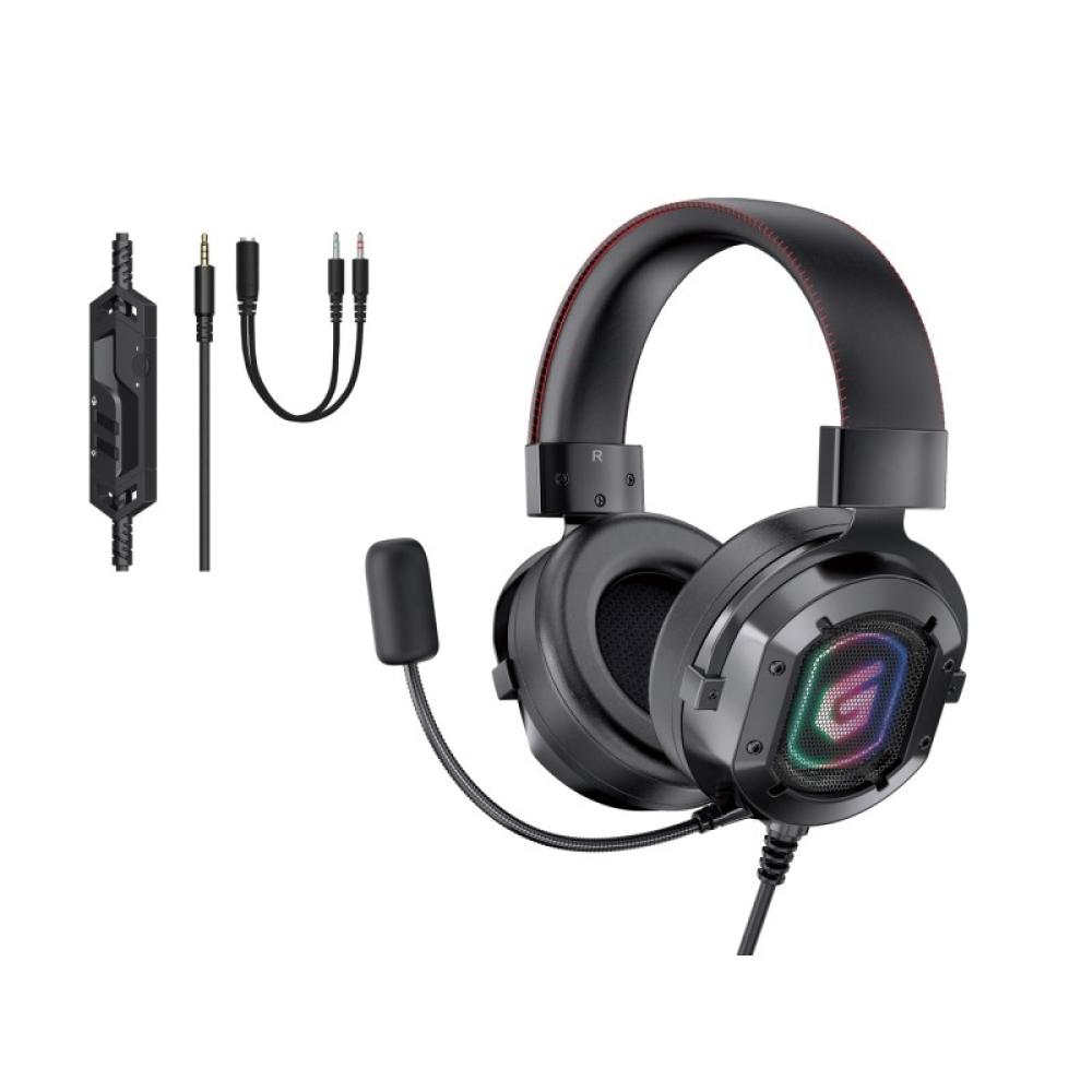 Conceptronic - ATHAN03B auricular y casco Auriculares Alámbrico Diadema Juego Negro