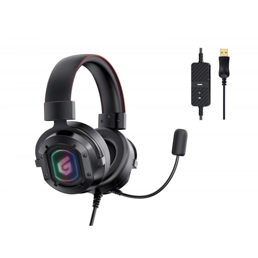 Conceptronic - ATHAN02B auricular y casco Auriculares Alámbrico Diadema Juego USB tipo A Negro