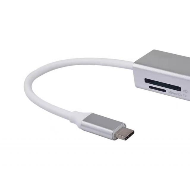Equip - Adaptador multifunción USB-C 5 en 1, HDMI , USB 3.2 Gen 1 , TF/Micro SD