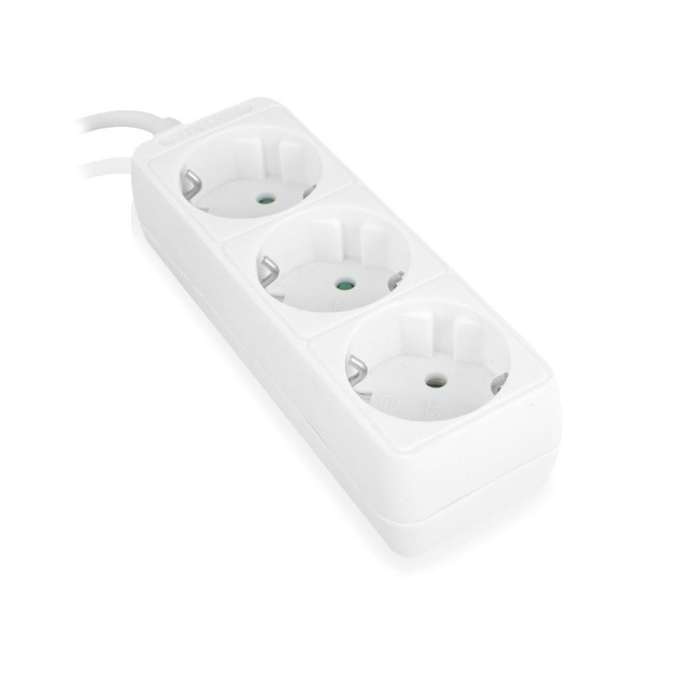 Ewent - EW3958 base múltiple 1,5 m 3 salidas AC Interior Blanco