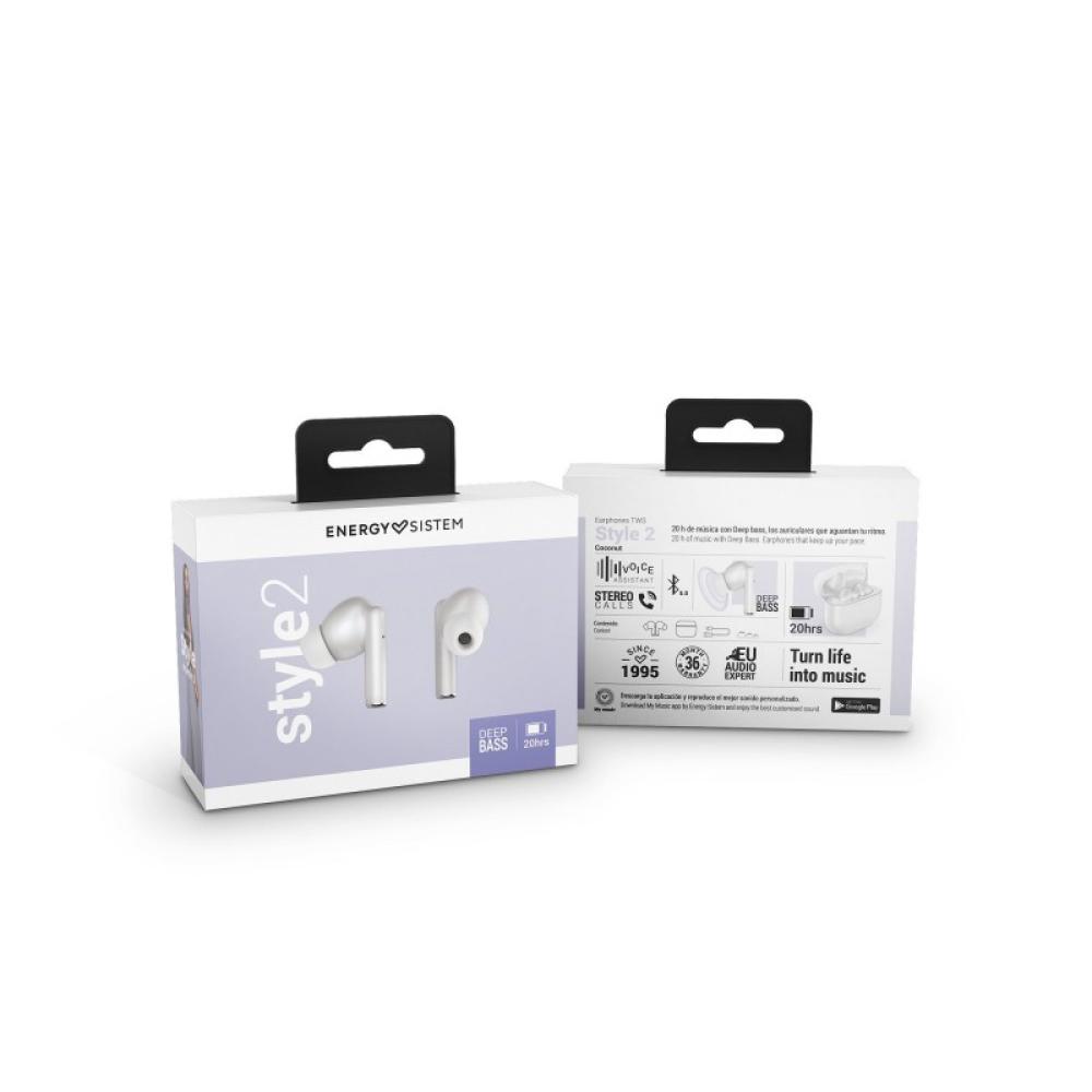 Energy Sistem - Style 2 Auriculares True Wireless Stereo (TWS) Dentro de oído Llamadas/Música Bluetooth Blanco