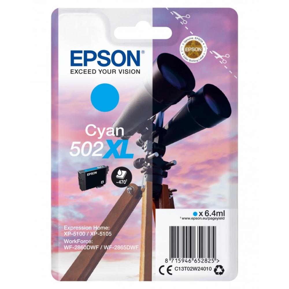 Epson - Singlepack Cyan 502XL Ink - C13T02W24020