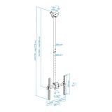 TooQ - LPCE1155TSLI-B soporte para pantalla de señalización 139,7 cm (55") Negro