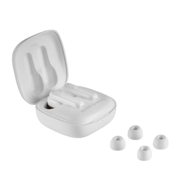 Mars Gaming - MHIBW Blanco, Auriculares Inalámbricos, Bluetooth 5.1, Micrófono, Dual Driver