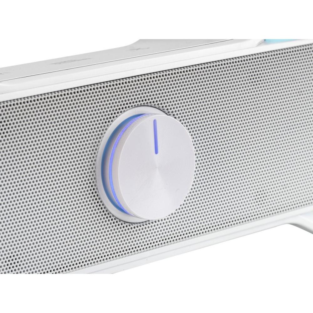 Mars Gaming - MSBXW Blanco, Barra de Sonido RGB, Bluethooth 5.0+Jack 3.5, Sonido DSP 10W