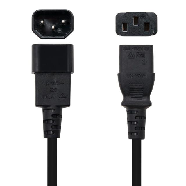 Nanocable - Cable alimentación CPU, C13/H-C14/M, negro, 3.0m