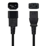 Nanocable - Cable alimentación CPU, C13/H-C14/M, negro, 3.0m
