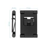 TooQ - Soporte de sobremesa ajustable para teléfono / tablet hasta 10”, Negro