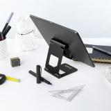TooQ - Soporte de sobremesa ajustable para teléfono / tablet hasta 10”, Negro