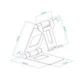 TooQ - Soporte de sobremesa ajustable para teléfono / tablet hasta 10”, Negro