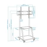 TooQ - Soporte de suelo para pantallas (monitor / plasma / LCD / LED) 37" - 100"
