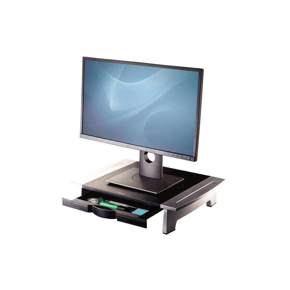 Fellowes - Office Suites 71,1 cm (28") Negro, Plata Escritorio