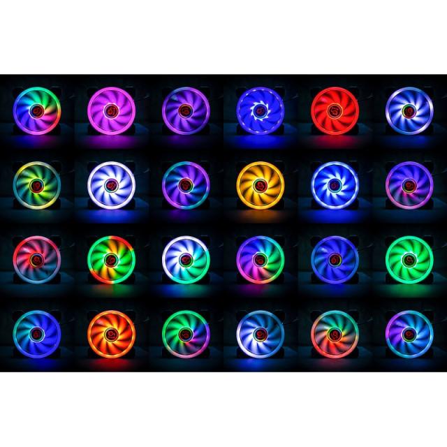 TALIUS - Ventilador caja ARGB Iris 16Led 12cm Blanco para caja Cronos