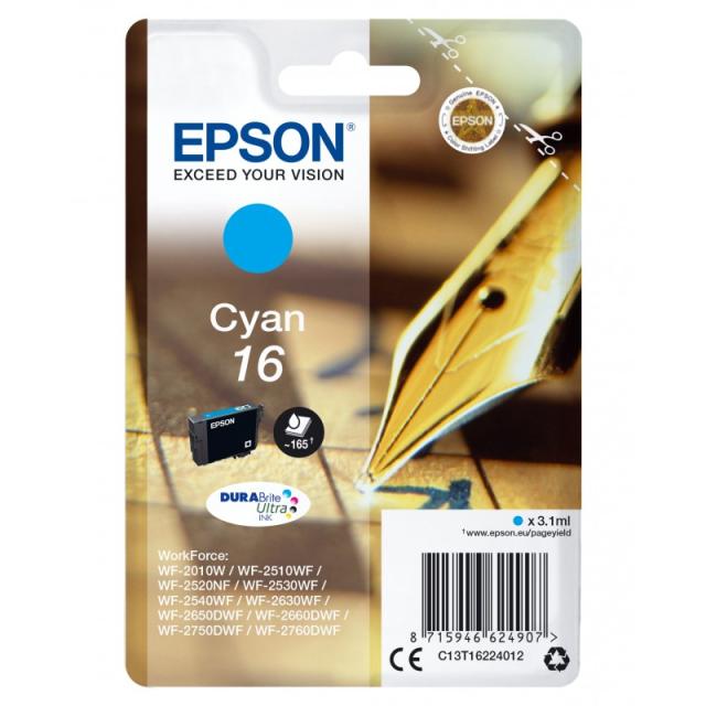 Epson - Pen and crossword Cartucho 16 cian - C13T16224022