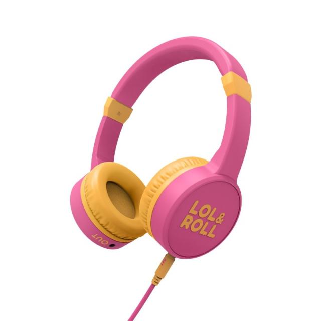 Energy Sistem - Lol&Roll Pop Auriculares Alámbrico Diadema Música Rosa, Amarillo