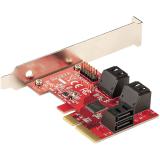 StarTech.com - Tarjeta PCIe SATA - Tarjeta Controladora PCI Express de 6 Puertos SATA - 6Gbps - con Bracket de Perfil Bajo - con