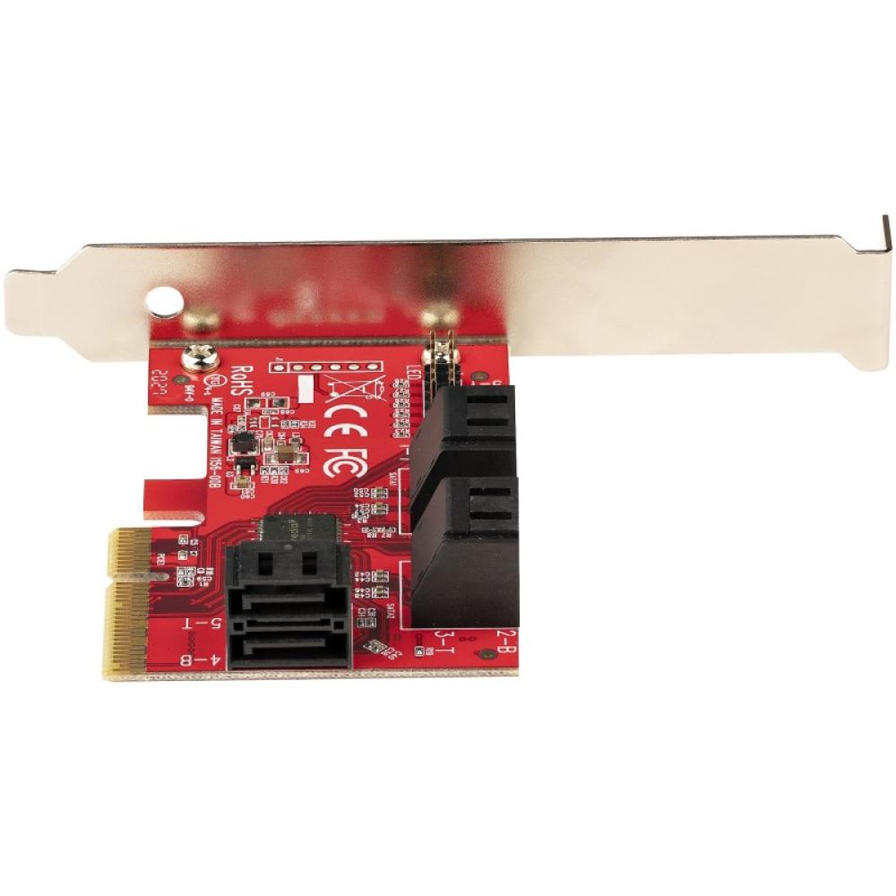 StarTech.com - Tarjeta PCIe SATA - Tarjeta Controladora PCI Express de 6 Puertos SATA - 6Gbps - con Bracket de Perfil Bajo - con