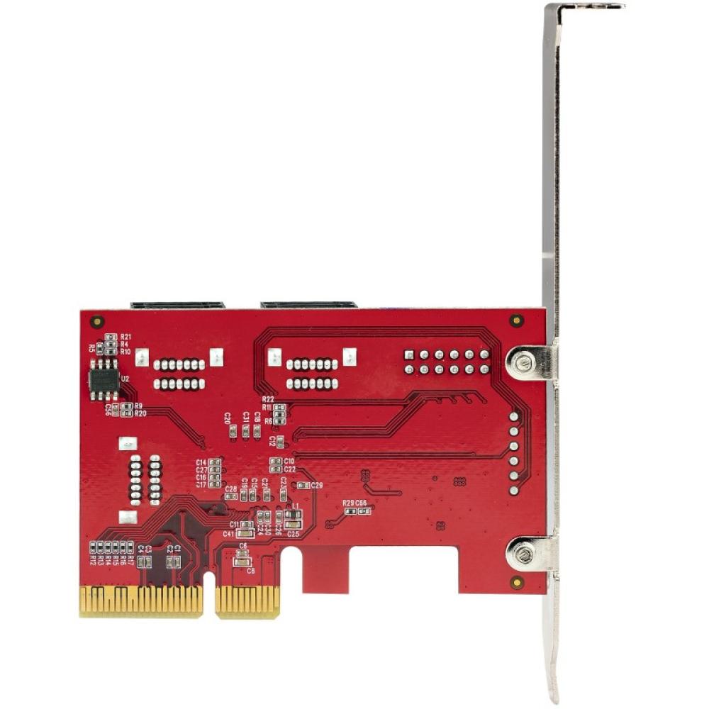 StarTech.com - Tarjeta PCIe SATA - Tarjeta Controladora PCI Express de 6 Puertos SATA - 6Gbps - con Bracket de Perfil Bajo - con