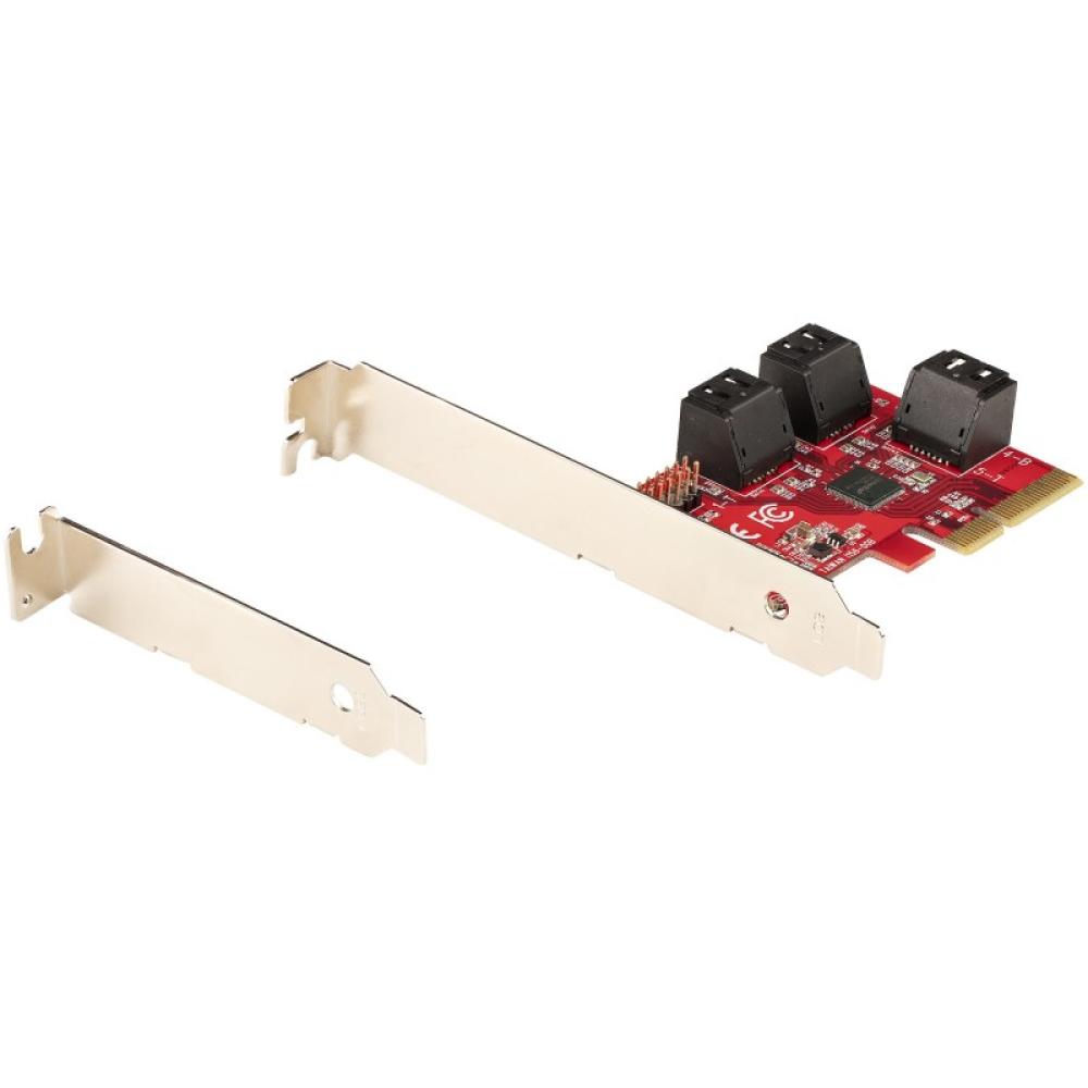 StarTech.com - Tarjeta PCIe SATA - Tarjeta Controladora PCI Express de 6 Puertos SATA - 6Gbps - con Bracket de Perfil Bajo - con