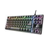 Trust - GXT 833 Thado teclado Juego USB Español Negro, Plata