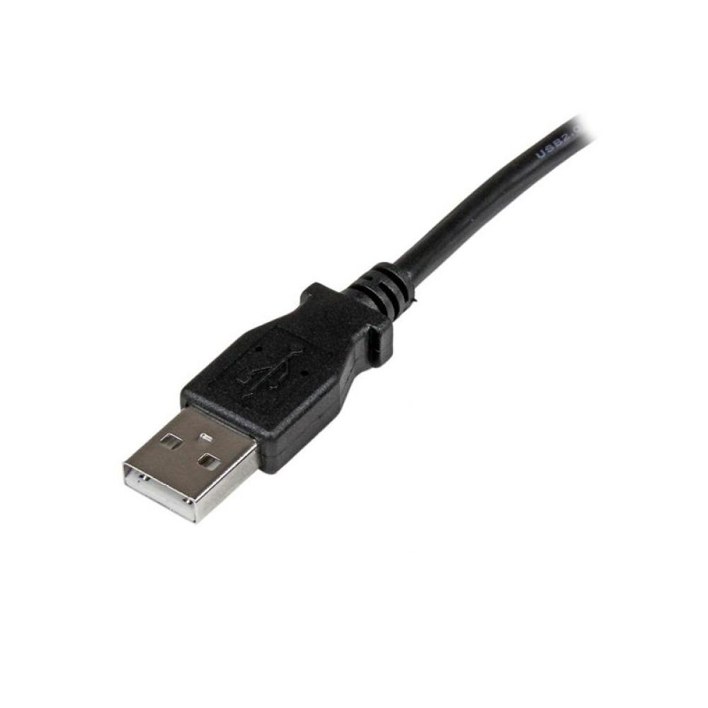 StarTech.com - Cable Adaptador USB 1m para Impresora Acodado - 1x USB A Macho - 1x USB B Macho en Ángulo Izquierdo