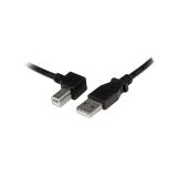 StarTech.com - Cable Adaptador USB 1m para Impresora Acodado - 1x USB A Macho - 1x USB B Macho en Ángulo Izquierdo