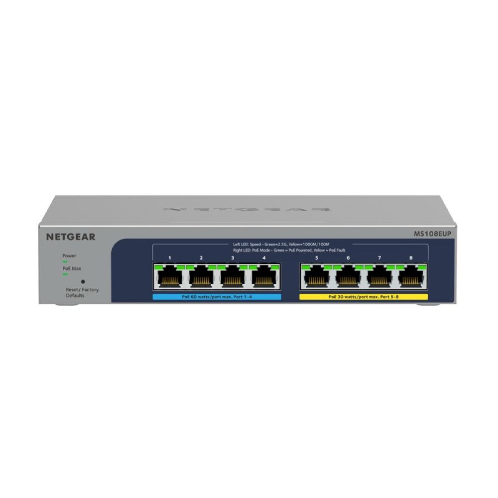 NETGEAR - 8-port Ultra60 PoE++ Multi-Gigabit (2.5G) Ethernet Plus Switch Gestionado L2/L3 2.5G Ethernet (100/1000/2500) Energía