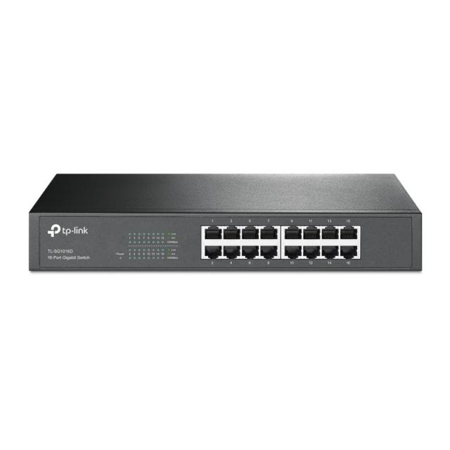 TP-Link - TL-SG1016D No administrado Gigabit Ethernet (10/100/1000) Negro