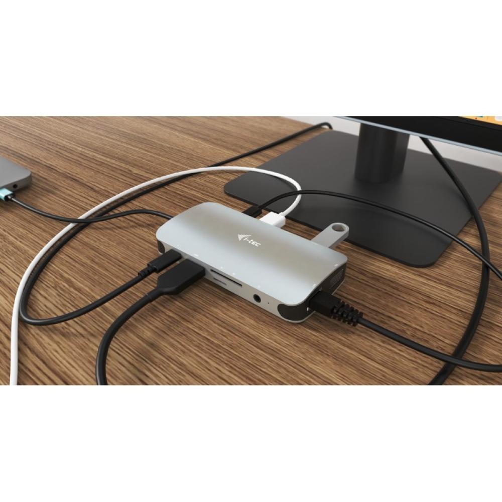 i-tec - Metal USB-C Travel Nano Dock HDMI/VGA with LAN + Power Delivery 100 W