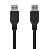 AISENS - Cable USB 3.0, Tipo A/M-A/M, Negro, 3.0m