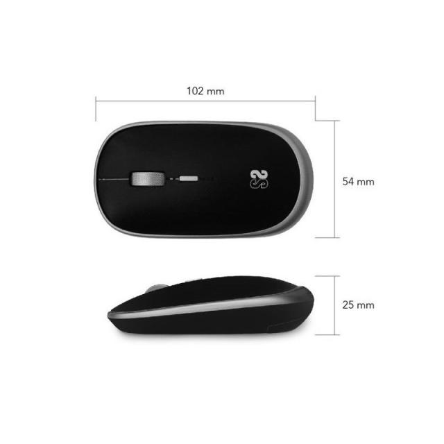SUBBLIM - Ratón Inalámbrico Mini Wireless Mini Mouse Space Grey