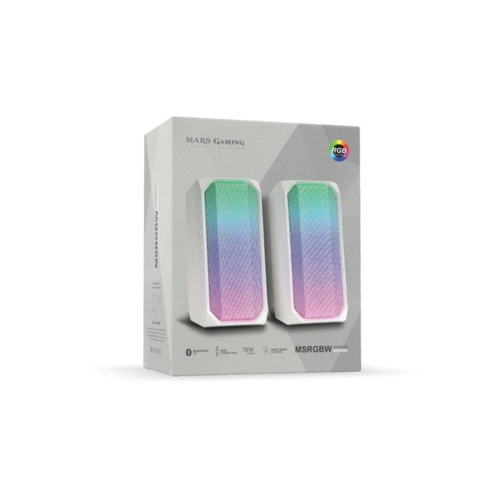 Mars Gaming - Altavoces MSRGBW 15W Bt 5.0 White