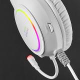 Mars Gaming - MHRGBW, Auriculares Chroma RGB Flow, Micrófono Profesional, Sonido Espacial, Blanco