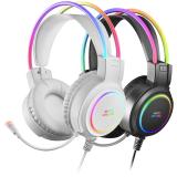 Mars Gaming - MHRGBW, Auriculares Chroma RGB Flow, Micrófono Profesional, Sonido Espacial, Blanco