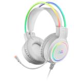 Mars Gaming - MHRGBW, Auriculares Chroma RGB Flow, Micrófono Profesional, Sonido Espacial, Blanco