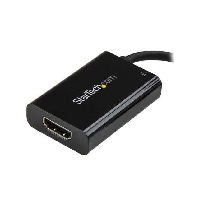 StarTech.com - Adaptador USB-C a HDMI 4K con Entrega de Alimentación por USB - 60 Watts - Negro