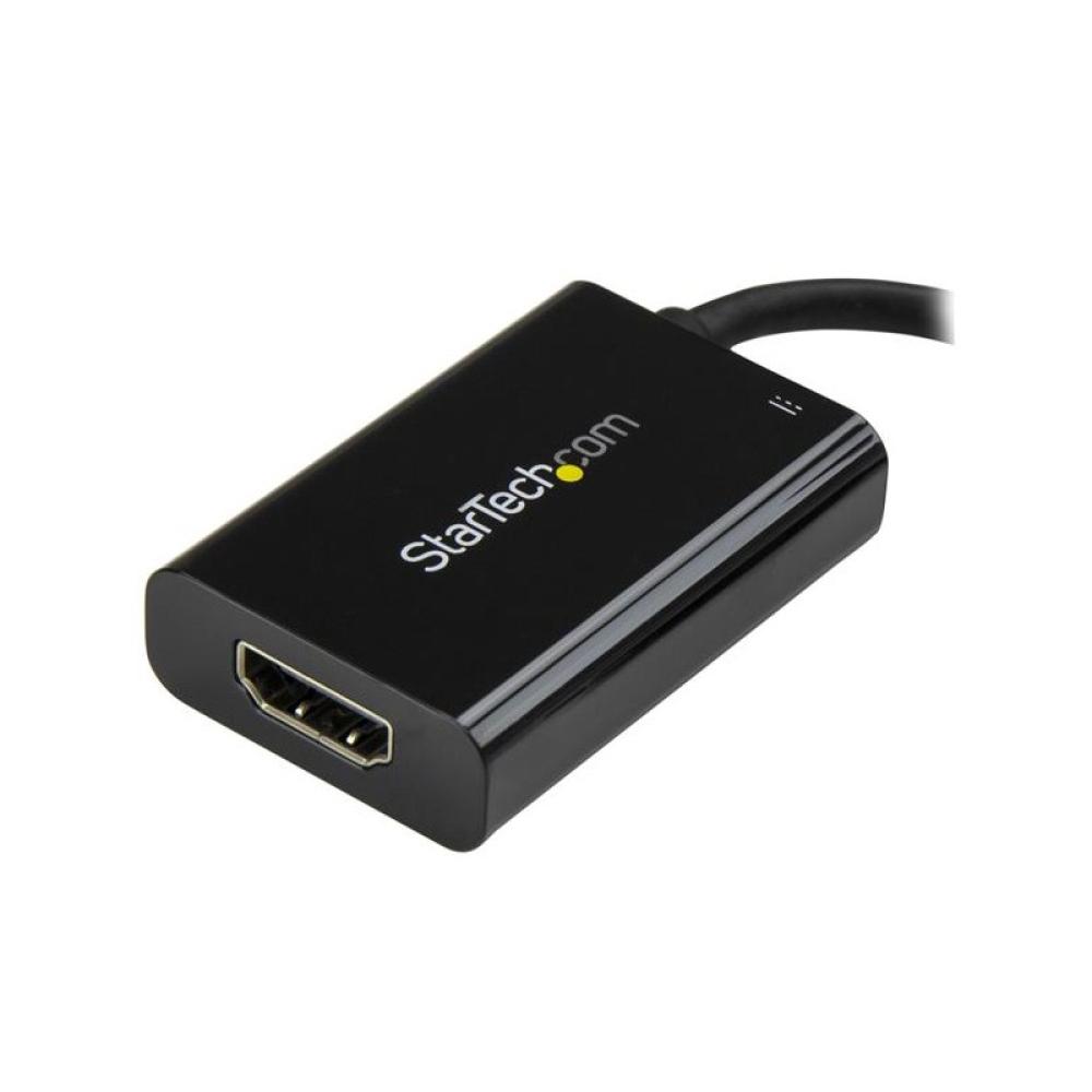 StarTech.com - Adaptador USB-C a HDMI 4K con Entrega de Alimentación por USB - 60 Watts - Negro